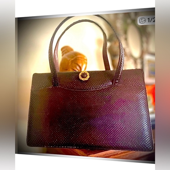 Handbags - 🔥🔥🔥Sale !! Vintage Snakeskin Leather Handbag ♥️